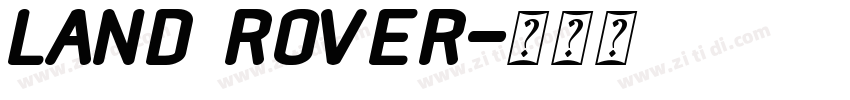 land rover字体转换